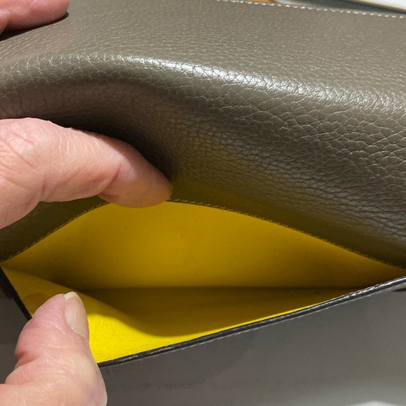 Céline VGUC Pebbled Grey Leather Continental Wallet $970 Retail - Picture 10 of 15